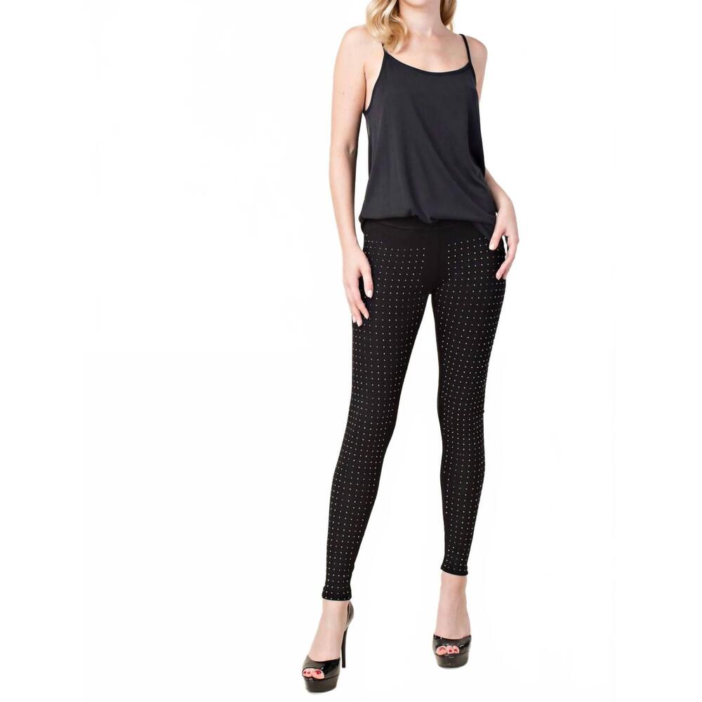 NEW VOCAL APPAREL sparkle vocal leggings in black